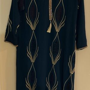 Elegant Black and Gold Dress